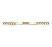 Jewelco London Ladies Solid 9ct Yellow Gold Curb Link 5.5mm Gauge Identity ID Bracelet, 7.5 inch