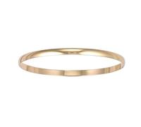 Jewelco London Ladies Solid 9ct Yellow Gold D-Shape 4mm Bangle Bracelet - JBG061