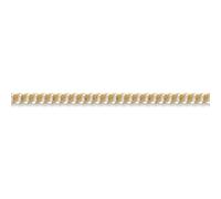 Jewelco London Ladies Solid 9ct Yellow Gold Flat Curb 4.4mm Gauge Chain Bracelet, 7.5 inch - JCN037B-7.5