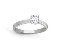Jewelco London Ladies Solid Platinum 4 Claw Set Round 1ct D/VS Lab Grown Diamond Solitaire Engagement Ring - Size U
