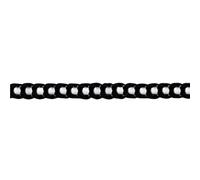 Jewelco London Mens Rhodium Plated Sterling Silver Leather Plaited Chain Bracelet 6mm 8.5 inch - GVB577