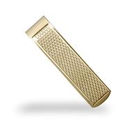 Jewelco London Men's Solid 9ct Yellow Gold Diamond Cut Quilt Money Clip