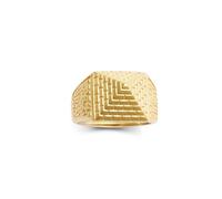 Jewelco London Men's Solid 9ct Yellow Gold Egyptian Pyramid 1/4oz 15mm Signet Ring