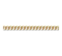 Jewelco London Men's Solid 9ct Yellow Gold Flat Curb 6.2mm Gauge Chain Bracelet, 8.5 inch
