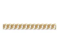 Jewelco London Men's Solid 9ct Yellow Gold Flat Curb 8.4mm Gauge Chain Bracelet, 8.5 inch - JCN037G-8.5