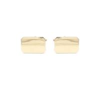 Jewelco London Men's Solid 9ct Yellow Gold Heavyweight Rectangular Swivel Back Cufflinks