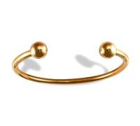 Jewelco London Men's Solid 9ct Yellow Gold Heavyweight Torque 4mm Bangle Bracelet