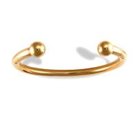 Jewelco London Men's Solid 9ct Yellow Gold Heavyweight Torque 6mm Bangle Bracelet