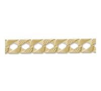 Jewelco London Men's Solid 9ct Yellow Gold London Lizard Curb 13mm Gauge Hand Assembled Cast Chain Bracelet, 9 inch - JBB273-9
