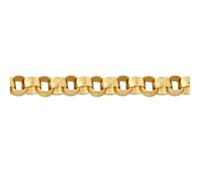 Jewelco London Men's Solid Gold-plated Silver Hand Assembled Engraved Cast Belcher 11.5mm Gauge Chain Bracelet, 9 inch 23cm