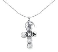 Jewelco London Men's Sterling Silver Medium Masonic 13mm Orb Ball Charm - 18 inch Chain