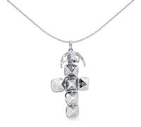 Jewelco London Men's Sterling Silver Medium Masonic 13mm Orb Ball Charm - 18 inch Chain