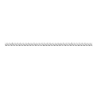 Jewelco London Rhodium Plated Sterling Silver Traditional Diamond-Cut Flat Curb Chain Link Bracelet - GVCH32-6-8.5