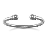 Jewelco London Silver Torque Mens Bangle Bracelet 6mm - ABG016