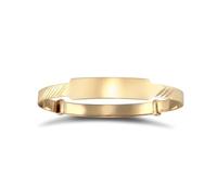 Jewelco London Solid 9ct Yellow Gold ID 3mm Expanding Baby Bangle Bracelet