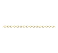 Jewelco London Solid 9ct Yellow Gold Round D-Shape Micro Belcher 1.7mm Gauge Pendant Chain Necklace