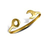 Jewelco London Solid 9ct Yellow Gold Spanner Baby Bangle Bracelet