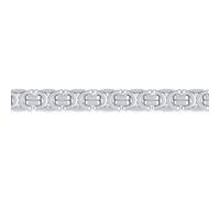 Jewelco London Sterling Silver 9mm Gauge Byzantine Bracelet - 7.5 inch 19cm - 7.5 inch