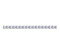 Jewelco London Unisex Solid 950 Platinum 3D Square Curb Franco 1.7mm Gauge Pendant Chain Necklace - 22 inch