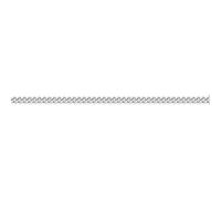 Jewelco London Unisex Solid 950 Platinum Diamond Cut Curb 1.3mm Gauge Pendant Chain Necklace - 16 inch