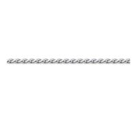 Jewelco London Unisex Solid 950 Platinum Diamond Cut Spiga 1.1mm Gauge Pendant Chain Necklace - 20 inch