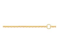 Jewelco London Unisex Solid 9ct Gold Concertina Trace 1.3mm Adjustable Pendant Chain Necklace 16-18inch 40-45cm