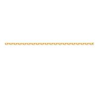 Jewelco London Unisex Solid 9ct Gold Diamond Cut Concertina Trace 1mm Gauge Pendant Chain Necklace