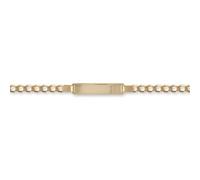 Jewelco London Unisex Solid 9ct Yellow Gold Curb Link 3.2mm Gauge Identity ID Bracelet