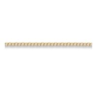 Jewelco London Unisex Solid 9ct Yellow Gold Diamond Cut Curb 1.1mm Gauge Pendant Chain Necklace