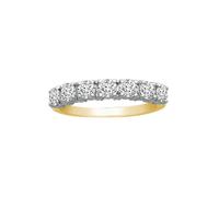 Jewelco London Women's 18ct 2 Colour Gold 1.25ct Diamond 7 Stone Eternity Ring 4mm | Size: U Jewelco London Multicolor U