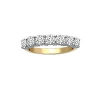 Jewelco London Women's 18ct 2 Colour Gold 1.5ct Diamond 7 Stone Eternity Ring 4mm | Size: Small Jewelco London Multicolor S