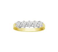 Jewelco London Women's 18ct Gold 0.75ct Diamond 5 Stone Eternity Ring 5mm - 18R134-075 | Size: Z Jewelco London Gold Z