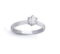Jewelco London Women's 18ct White Gold 2ct D/VS Lab Grown Diamond Solitaire Ring in Silver | Size: P Jewelco London Silver P