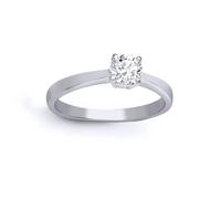 Jewelco London Women's 18ct White Gold 2ct D/VS Lab Grown Diamond Solitaire Ring in Silver | Size: V Jewelco London Silver V