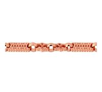 Jewelco London Women's Rose Flash-plated Solid Brass Stars & Bars 10mm Chain in Rose Gold | Size: 20 inches Jewelco London Rose Gold 20 inches