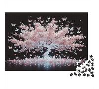 Jeweled Cherry Tree Jigsaw Puzzles 1000Pc Recycled Paper for Adults Puzzle for Adults Educational Game Decompression Fun Home Activity Great Gift for Women Men 70x50cm/1000pcs