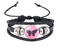 Jeweled Earrings Cute Around The Breast Accessories Handmade Leather Bracelet Women Cowboys Watch for Men (B, One Size)