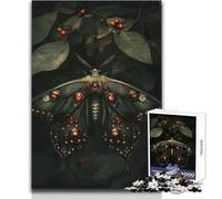 Jeweled Moth of The Enchanted Forest 1000 Piece Jigsaws for Teenagers Logical Thinking Development Game Great Gift for Meaningful Moments Size 38x52cm
