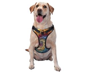 Jeweled Water Ripple Dog Harness for Small, Medium, and Large Dogs â€“ Reflective Straps, Adjustable Fit with Quick-Release Buckles