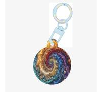 Jeweled Water Ripple Dog Tags for Pets,Round Acrylic Pet ID Tags,Perfect for Small to Large Dogs and Cats,Cute & Functional