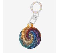 Jeweled Water Ripple Dog Tags for Pets,Round Acrylic Pet ID Tags,Perfect for Small to Large Dogs and Cats,Cute & Functional