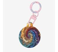 Jeweled Water Ripple Dog Tags for Pets,Round Acrylic Pet ID Tags,Perfect for Small to Large Dogs and Cats,Cute & Functional