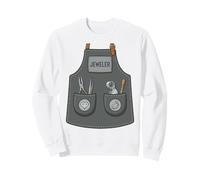 Jeweler Funny Jewelry Maker Gemologist Apron Costume Sweatshirt