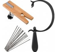Jeweler’s Saw Frame Set with 144 Assorted Blades - Adjustable Jewelry Making Saw Kit with Bench Pin and Clamp - Precision Metal Cutting Tools for DIY Jewelry Woodworking Crafts