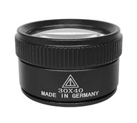 Jeweler's Loupe - Jewelry Magnification, 47mm Jewelry Loupe - 30x Magnification, Portable magnifyings Glass with 2 Glass Lenses & Aluminum Case, for coin, Plants, Electronics, Geology & Crafts
