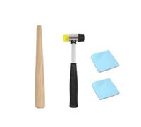 Jewelers Rubber Hammer Mallet with Wood Ring Mandrel Sizer Sizing Adjuster Ring Shaper Repair Tools Jewelry Making Kit