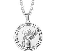 Jewelers Stainless Steel The Seven Archangels Medallion Occult Amulet Pendant