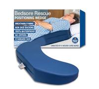 Jewell Nursing Solutions BedSore Rescue Turning Wedge - Positioning Hospital Pad with Contoured Sacral Coccyx Area and Pressure Distribution Layered Foam to Deter Bed Sores- Non-Skid