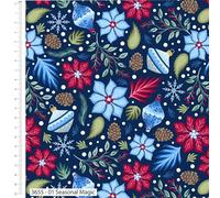 Jewelled Christmas by The Craft Cotton Co. 100% Cotton 112cm Wide Christmas Printed Fabric for Sewing, Dressmaking, Patchwork