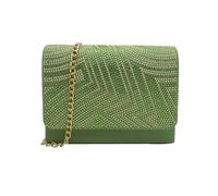 Jewelled Sequin Clutch Bag with Chain Strap Art Deco Inspired Womens Ladies Wedding Hen Do Prom Party (Green)